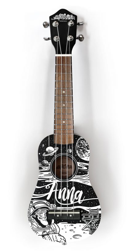 Little Space Sopraan Ukulele met jouw eigen naam - Locomotionman