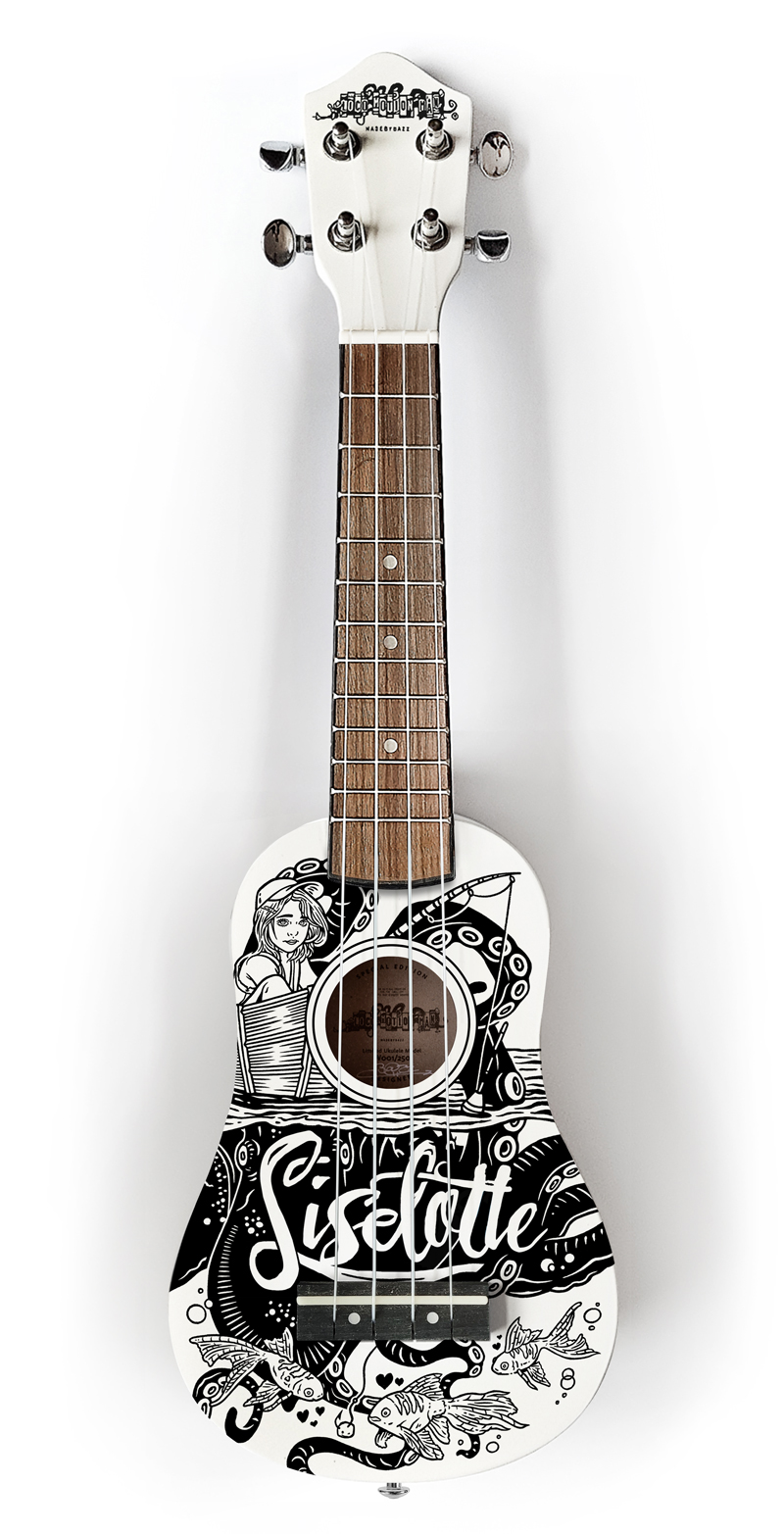 Somethin Fishy Sopraan Ukulele met jouw eigen naam - Locomotionman